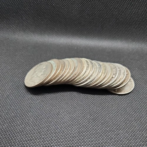 90% Silver Half Dollars - Roll of 20, $10 Face Value - Mixed Years & Condition