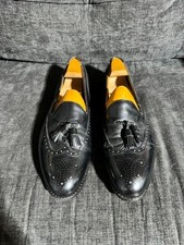 Edward Green &ldquo;Belgravia&rdquo; Black Calfskin Wingtip Tassel Loafers 👞