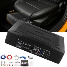 8*12" 1000 Watt Auto Untersitz Subwoofer Kompakt Kfz Aktiv Bassbox Mit Kabel Set