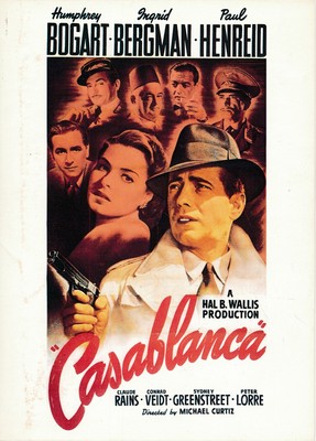 Humphrey Bogart - Casablanca, Maltese Falcon - 3 Glückwunschkarten Farbe 12x18cm