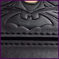 Leather Bat Wallet Personalized Superhero Mask Card Holder Bat ID Heroic Wallet