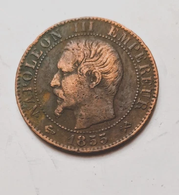 NAPOLEON III 5 centimes 1855 B ancre (B16 17) - Photo 1/2