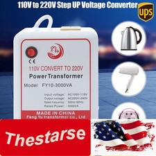3000W Power Transformer Step Up Voltage Converter Adapter 110V-120V to 220V-240V