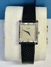 Piaget Women’s Watch Silver w/ Black Band BB030 9120