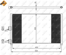 NRF 35502 Condenser, Air Conditioning for Fiat, Lancia