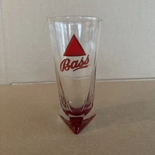 Vintage Bass Pale Ale Beer Glass Red Triangle Base Trademark Home Bar Man Cave