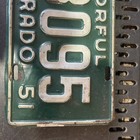 1951 Colorful Colorado License Plate 1-73095  — photo 2