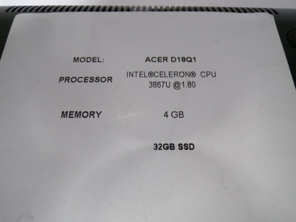 Acer Chromebox CXI3 D18Q1 CPU 3867U 1.8GHZ 4GB 32GB SSD Chrome OS