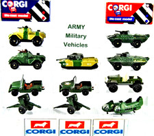 Corgi Juniors ARMEE KOMMANDO DAILMER SCOUT WAFFEN JEEP PANZER CENTURION Mix Militär