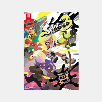 Nintendo Switch Splatoon 3 Ikasu Squid Art Book Japanese Illustration Color JPN