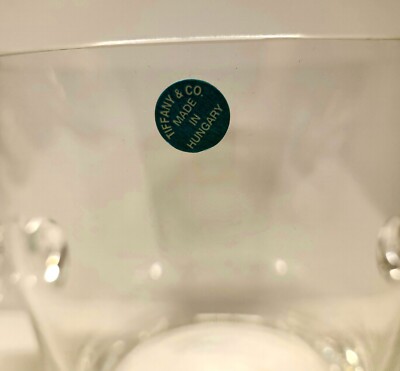 Tiffany & Co Crystal Glass Champagne Ice Bucket Scroll