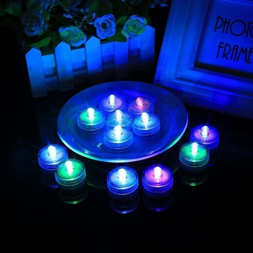 LED Submersible Waterproof Wedding Christmas Party Decoration Candle Tealight - Picture 4 of 8