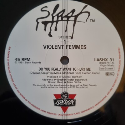 Violent Femmes - Do You Really Want To Hurt Me? 12'' Vinyl Rare