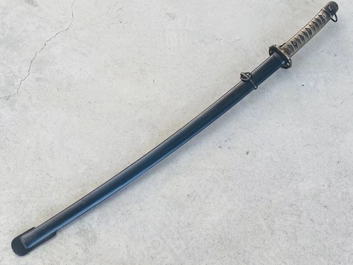 Espada militar de oficial del ejército de Japón Katana samurai número de serie borde mango de latón - Imagen 16 de 18