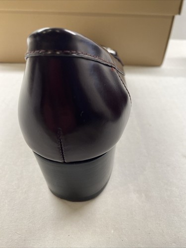 Michael Kors MK Slip On Burgandy Loafer Womens Leather Shoes Size 7 - Picture 7 of 8