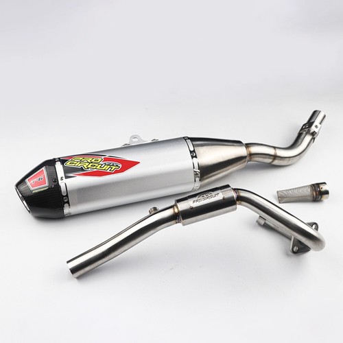 EXHAUST FULL SYSTEM STAINLESS PIPE BLACK CARBON FOR HONDA CRF300L RALLY 2020-25 - Picture 2 of 12