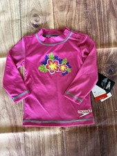 Speedo Rash Guard Top Swim Toddler Girl Size S