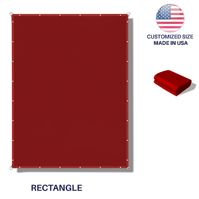 14' FT Waterproof Straight Side Hemmed Sun Shade Sail Canopy Awning Patio Cover