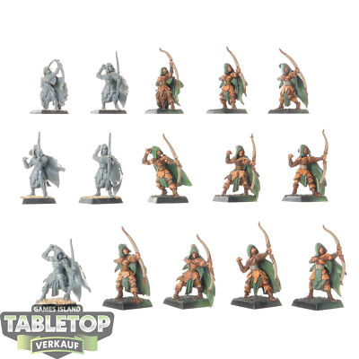 Wood Elf Realms - 15 x Wood Elf Glade Guard - teilweise bemalt