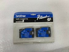 BROTHER TC 10 LAMINATED LABELS TAPE CASSETTE FOR P TOUCH dual pack
