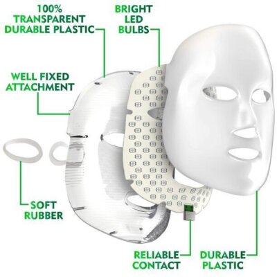 Skin Restoration Photon Mask 7 Color LED Light Therapy Acne - Anti