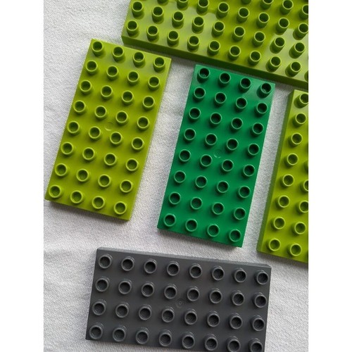 5 Lot Lego Duplo Thick Base Plates Parts Pieces 6x12 4x8 Green - Picture 2 of 4