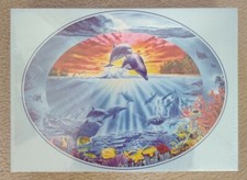Beau puzzle camée dauphin 1000 pièces, peinture de Steve Crisp, neuf.