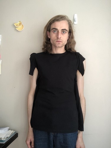 Camicia MAISON MARGIELA SS12 Défilé tessuto triturato con patta - Foto 4 di 24