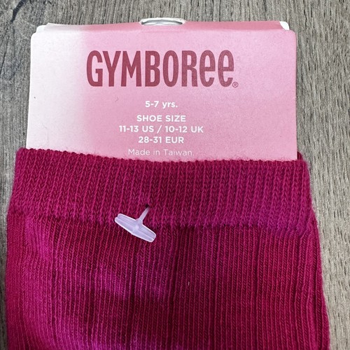 Gymboree Girls Socks Sz 5-7 Yrs NWT Orange Magenta Argyle 3 Pairs New Old Stock - Picture 5 of 6