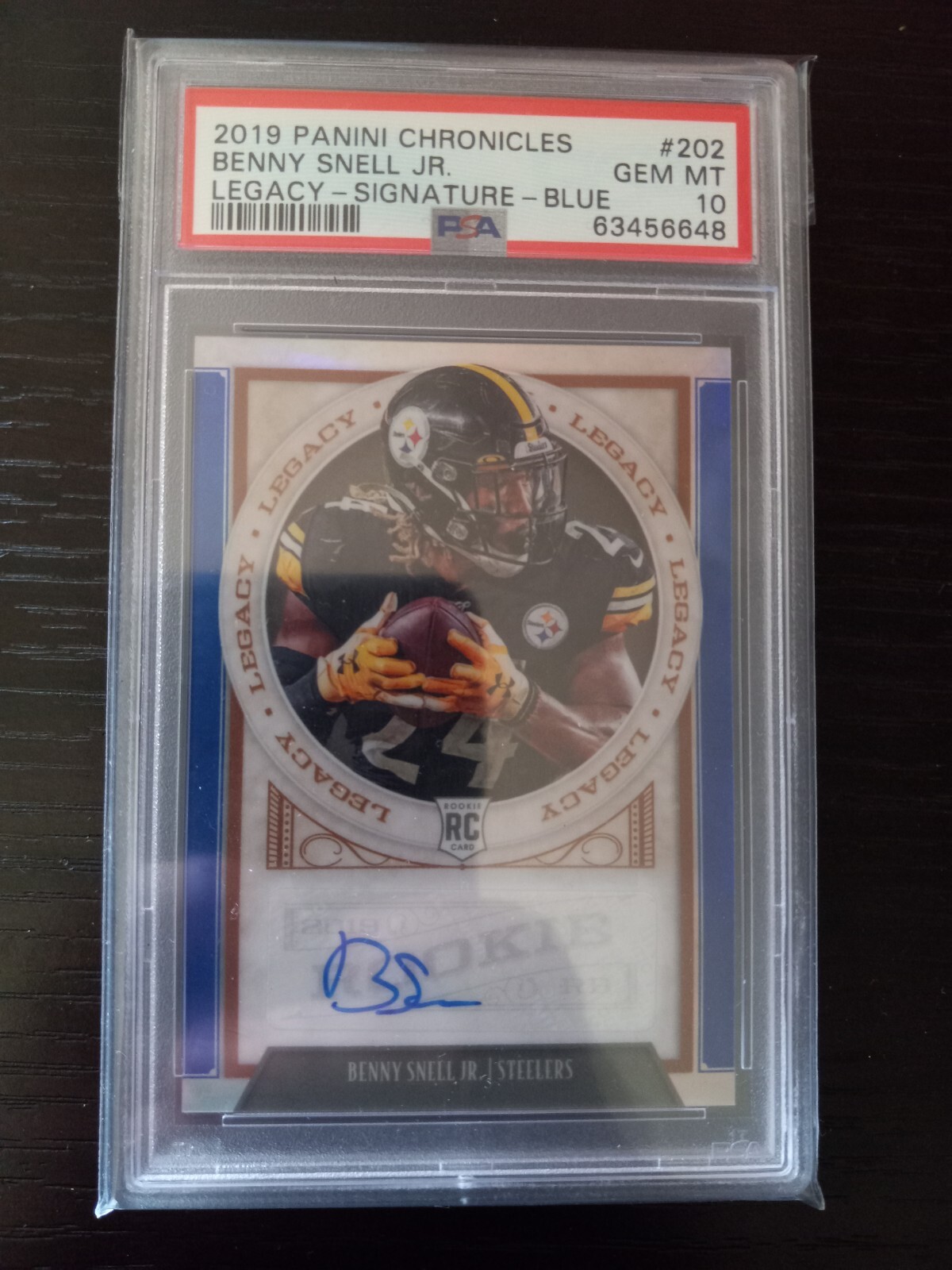 Benny Snell Jr. Panini Chronicles Legacy #202 Signature-Blue