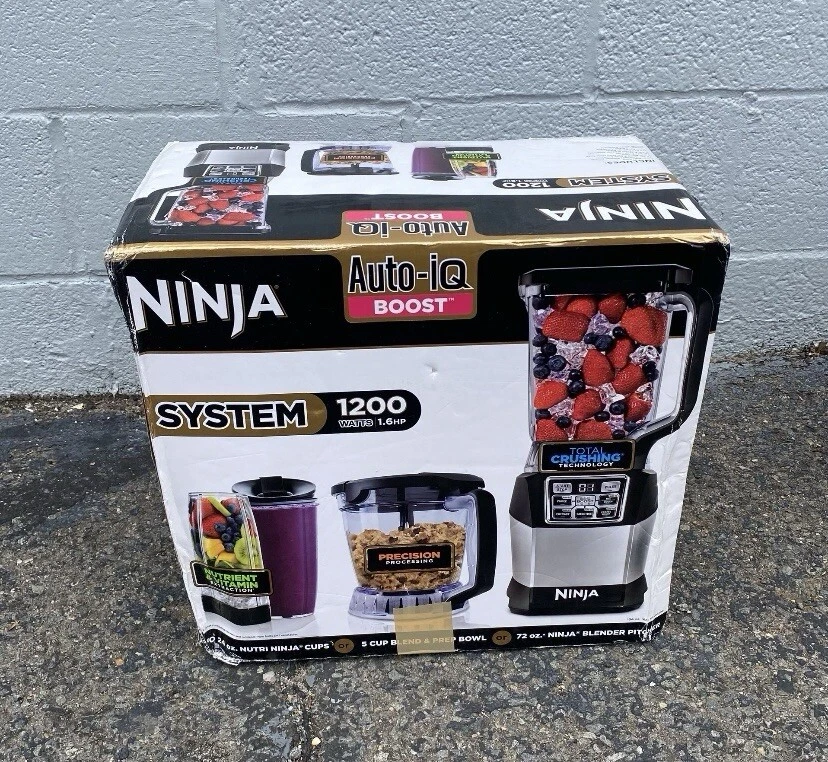 Ninja Auto-iq Boost 1200 Blender & Food Processor ~ New Opened Box ~ Never Used