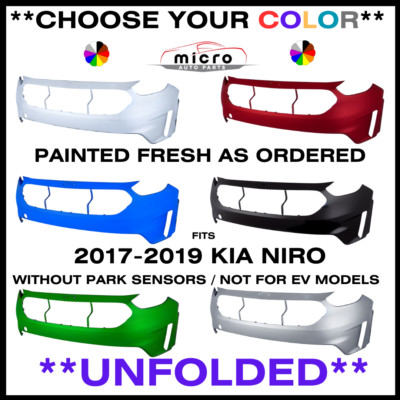 NEW FRONT BUMPER FOR 2017-2019 KIA NIRO PAINTED *CHOOSE YOUR COLOR* KI1000192