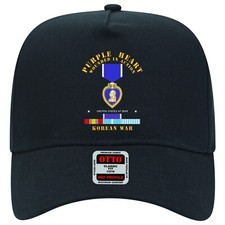 Baseball Cap - Purple Heart - WIA w Korean War  w Purple Heart