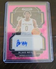 2022-23 Prizm Draft Picks Blake Wesley Pink Disco Prizm Rookie Auto RC /20