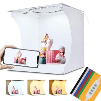 PULUZ 20cm Ring Light Photo Studio Light Box Adjustable Portable Photography ...