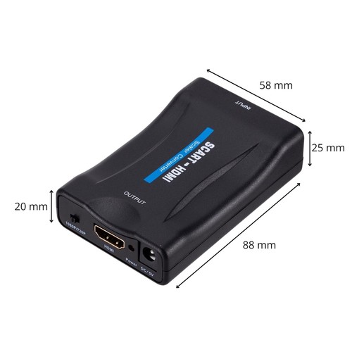 Scart zu auf HDMI Adapter Konverter Wandler AV Scaler Converter 1080P HD TV NEU - Bild 11 von 12
