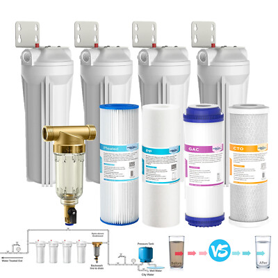 SimPure 10 Inch Whole House Water Filter Housing 10'' x2.5'' Cartridge Filtration