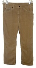 Vin Shortened Levi's 517 Cords W34 L Meas 25-1/8 Straight Leg Khaki Cotton/Poly