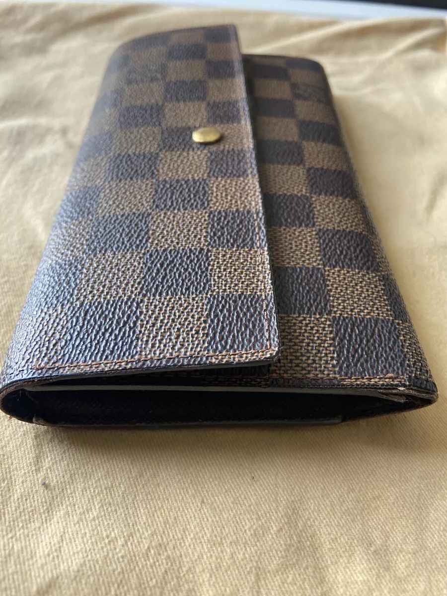 Louis Vuitton Damier Ebene Canvas Tri Fold Wallet Louis Vuitton