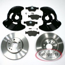Für Mercedes Clk c208 - Bremsscheiben Bremsbeläge Sensoren 2 Spritzbleche für vo