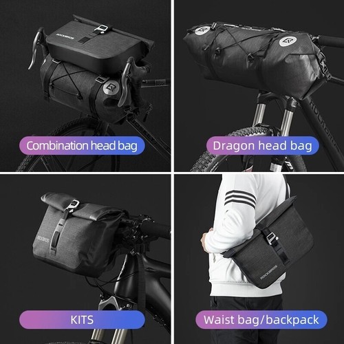 ROCKBROS Bike Bicycle Handlebar Bag Set Waterproof Cycling Front Storage Bag 15L - Picture 4 of 14