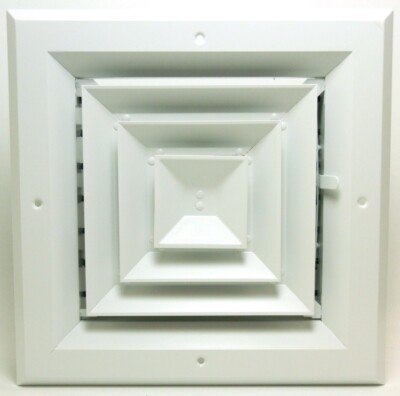 10 x 10 (in) HVAC Vent Cover 4 WAY SUPPLY GRILLE DUCT COVER/DIFFUSER ...