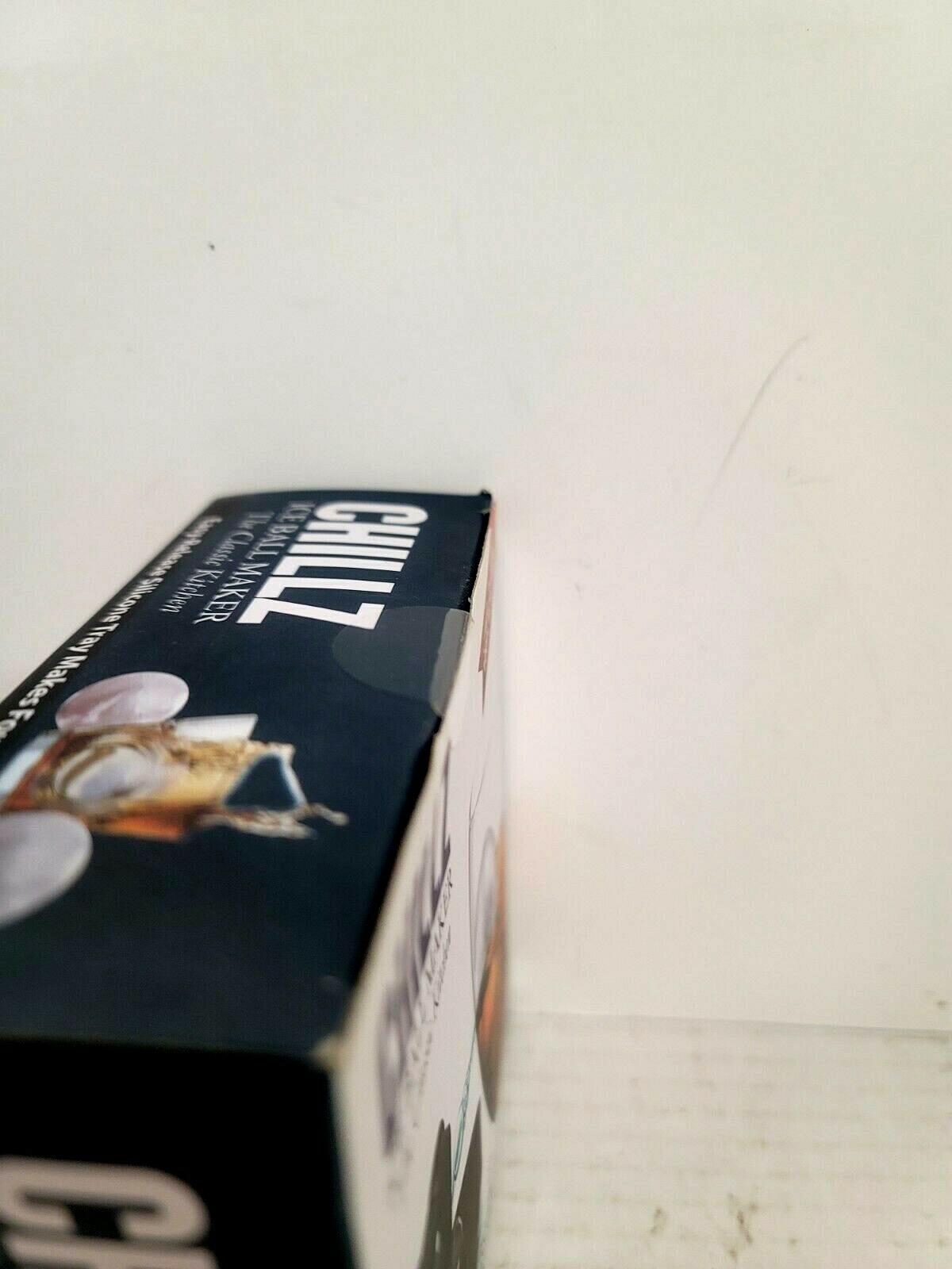 CHILLZ ICE BALL MAKER THE CLASSIC KITCHEN MAKES 4 ICE BALLS BRAND NEW