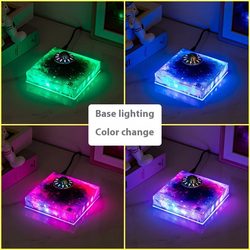 Magnetic Levitating UFO Lamps LED Lights 6 Colors Rotating Floating Decoration