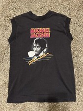 Vintage 198Os Michael Jackson Thriller Sleeveless Tee Shirt Black Youth Medium