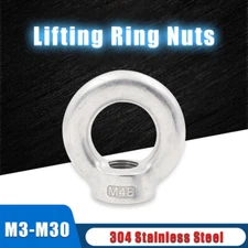 Lifting Eye Nuts Ring Shape Nut Female Thread M3-M30 304 Stainless Steel
