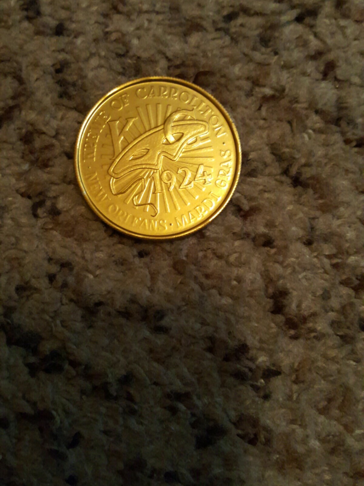 dragon seahorse 1999 Mardi Gras Doubloon new orleans carrollton sun nola - Picture 2 of 2