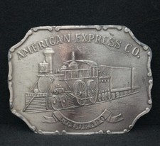 WB01170 COOL VINTAGE 1970s AMERICAN EXPRESS CO. - COLORADO TRAIN BUCKLE