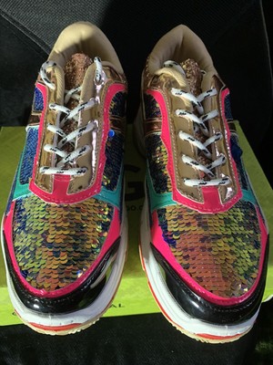 glitter chunky trainers