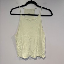 White ribbed American Eagle crop tank top size medium